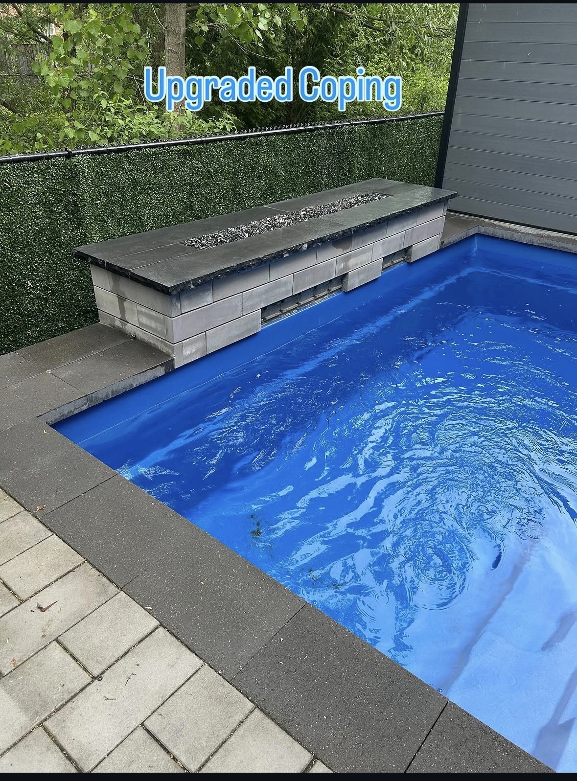 Pool coping stonework