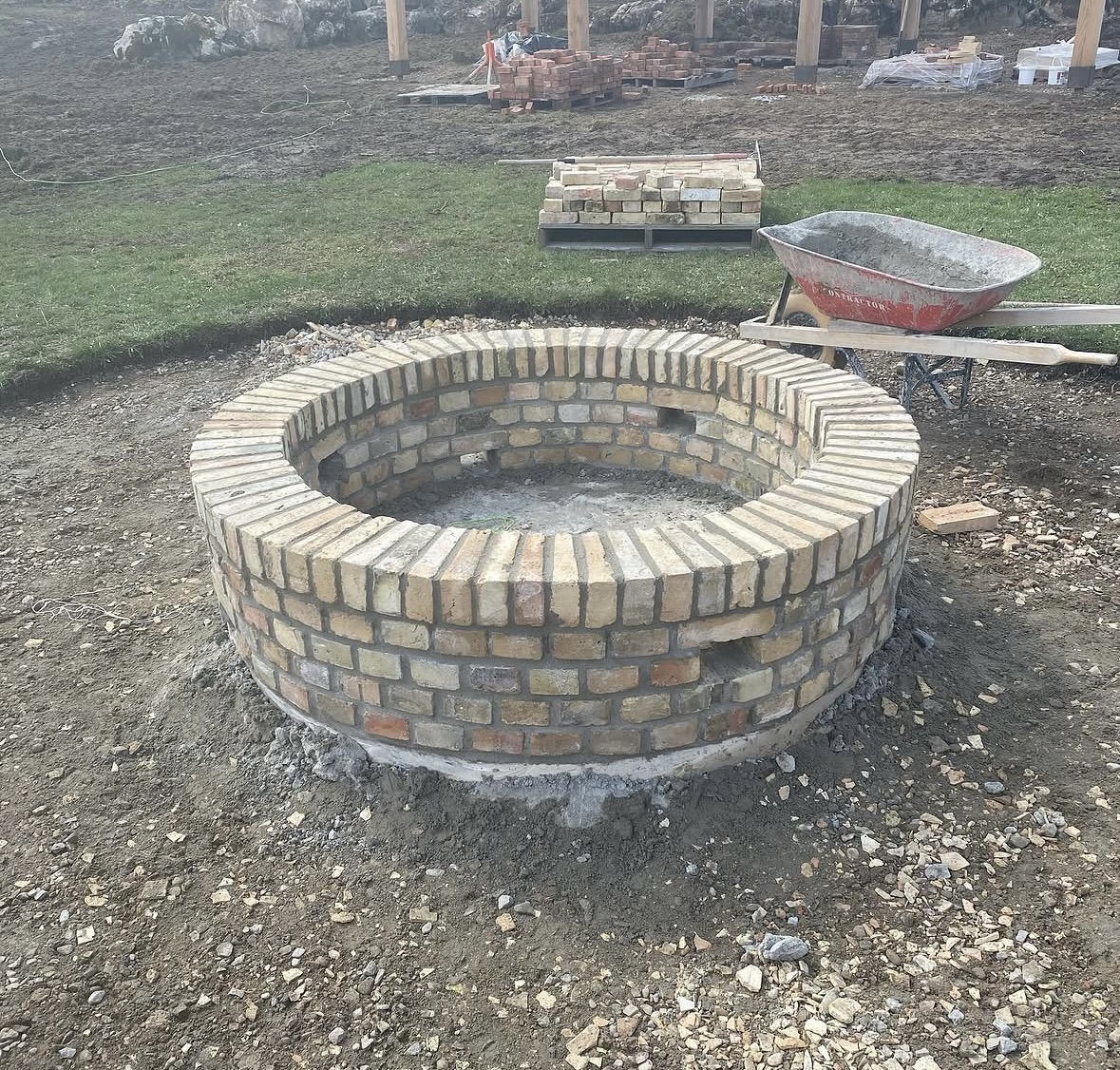 Custom brick fire pit